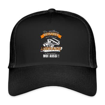 Cadeau Homme Peintre Lorrain Anniversaire Noel - Casquette trucker  - noir/noir - Devant