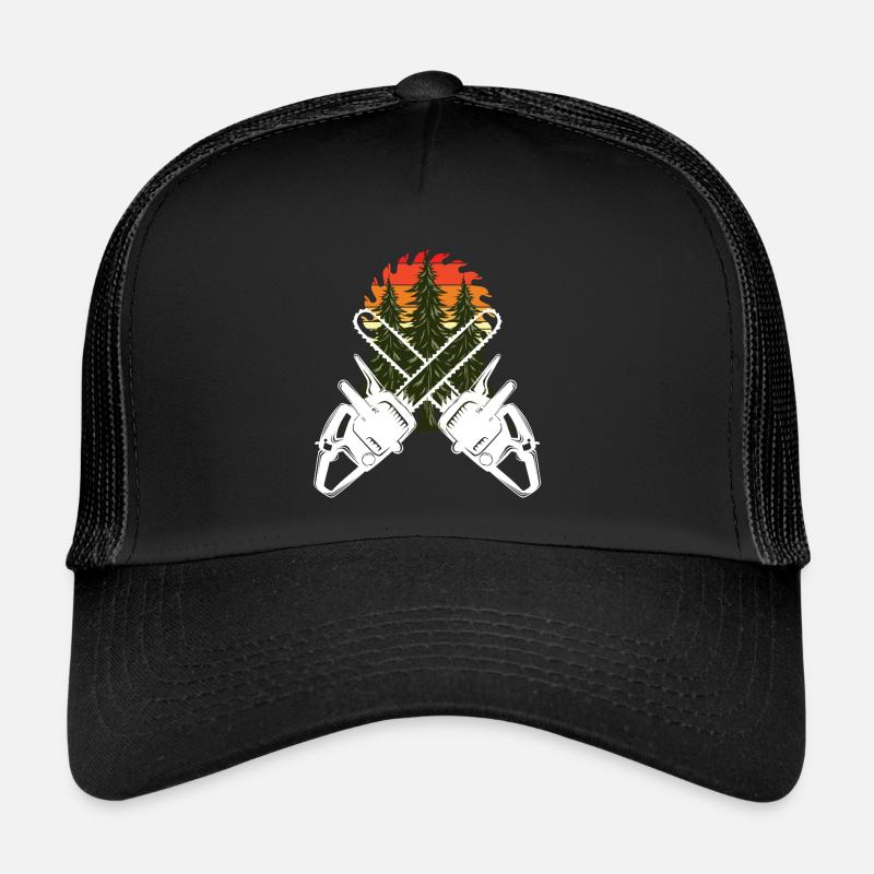 Tronçonneuse Axe Forester Bûcheron Scie Chaîne Casquette trucker 