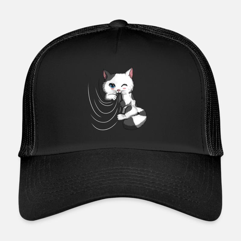 Rideau Mignon Gueule de Bois Joue Couverture Chat Propriétaire Casquette trucker 