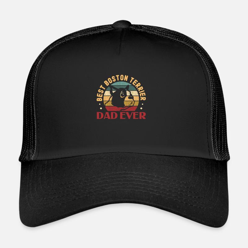 Boston Terrier Dad Hund Hunde Herrchen Geschenk Trucker Cap