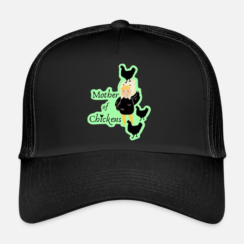 Motherofchickens - Trucker Cap - Schwarz/Schwarz
