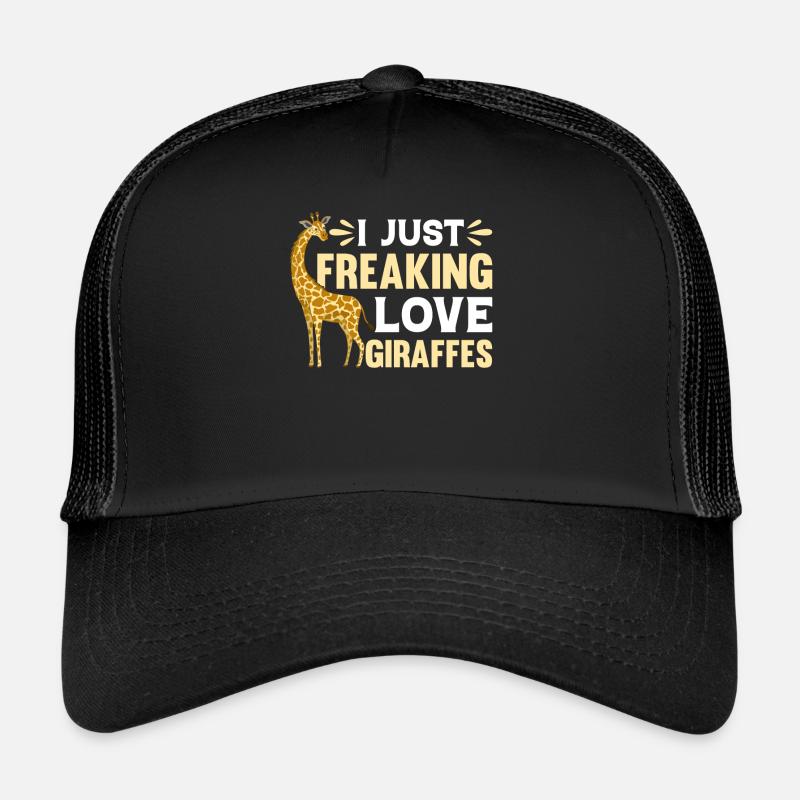 Zoo Girafe I Just Freaking Love Girafes Casquette trucker 