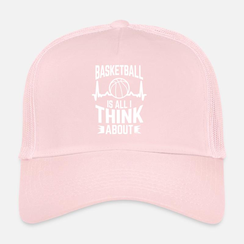 mon cœur bat pour le basket Casquette trucker 