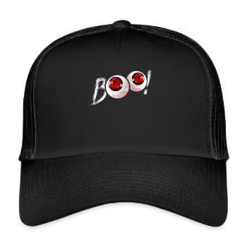 Scary BOO eyeballs For Halloween - Trucker Cap - black/black - Front