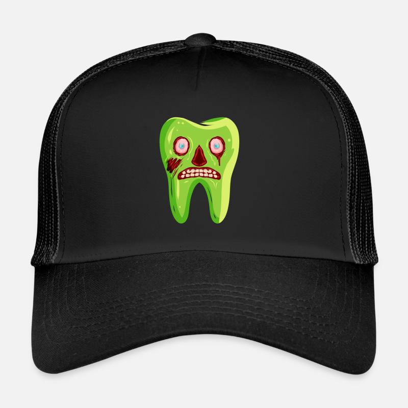 Dent de zombie pour dentiste à Halloween Casquette trucker 