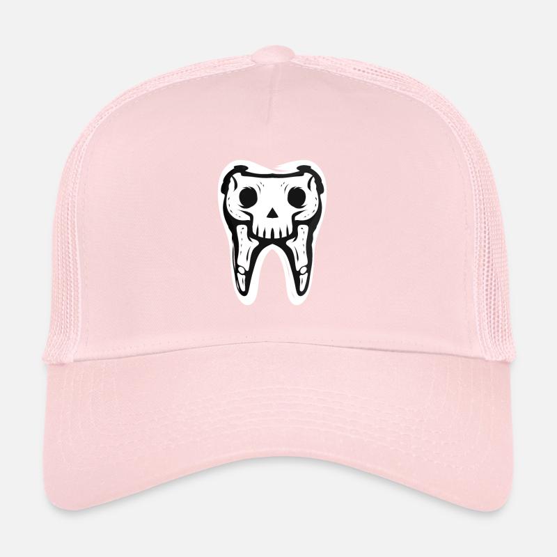 Dent squelette pour dentiste à Halloween Casquette trucker 