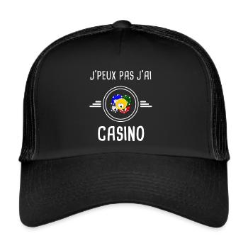 casino je peux pas j'ai casino jetons - Casquette trucker  - noir/noir - Devant