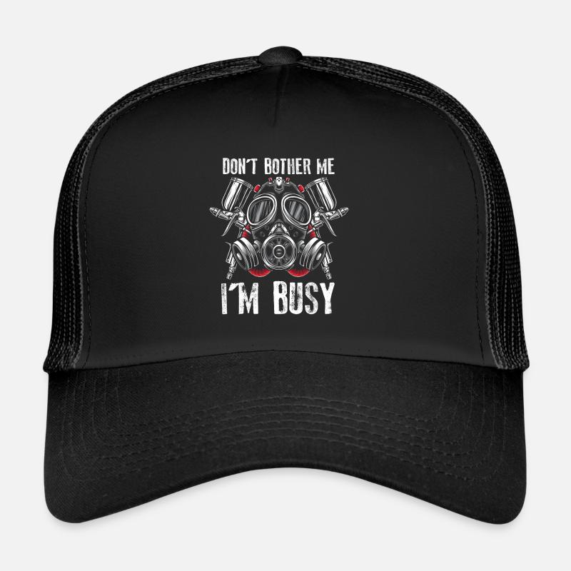 Ne me dérange pas, je suis occupé - Casquette trucker  - noir/noir
