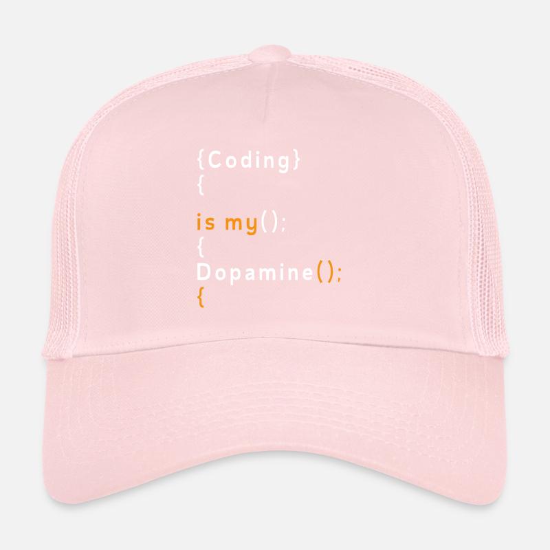 Funny Coding Is My Dopamine Coder Trucker Cap