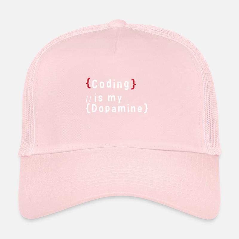 Funny Coding Is My Dopamine Coder Trucker Cap