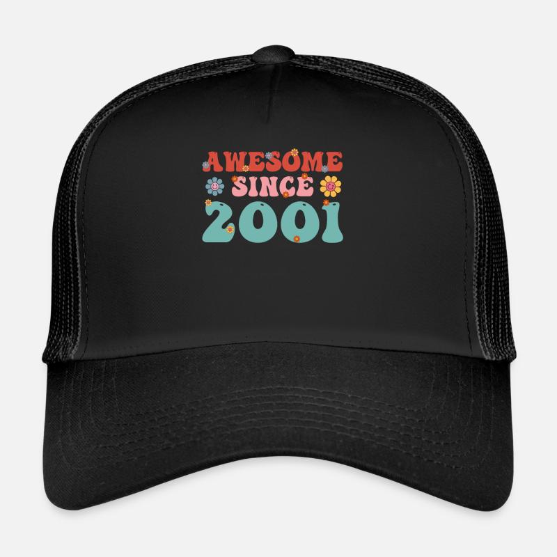 Genial seit 2001 Groovy Birthday Trucker Cap