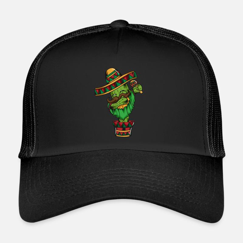 Maracas Mexique Désert Cactus Poncho Cinco de Mayo Casquette trucker 