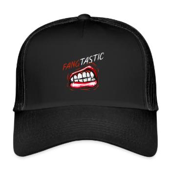 FangTastic Vampire Bouche de loup-garou avec crocs - Casquette trucker  - noir/noir - Devant