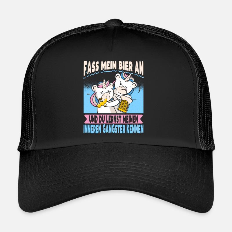 Biertrinker Bierliebhaber Lustig Spruch Einhorn Trucker Cap