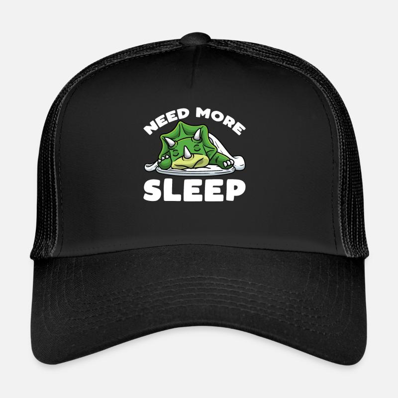 Need More Sleep Triceratops Dinosaurs Trucker Cap