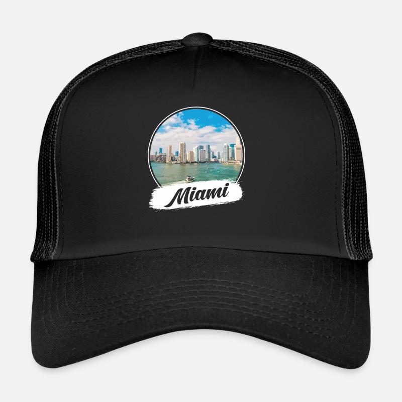 Miami Souvenir - Trucker Cap - Schwarz/Schwarz