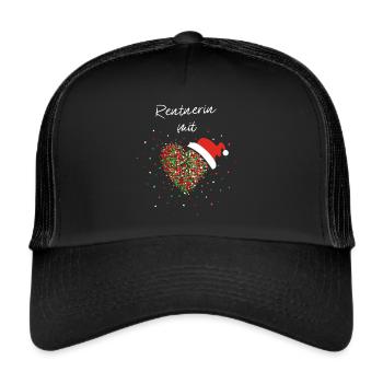 Rentnerin mit Herz Ruhestand Pension Wichteln - Trucker Cap - Schwarz/Schwarz - Vorne