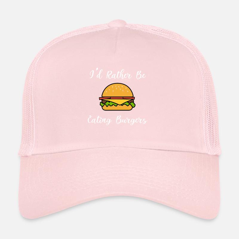 Manger des cheeseburgers Fast Food Hamburger Chef Casquette trucker 