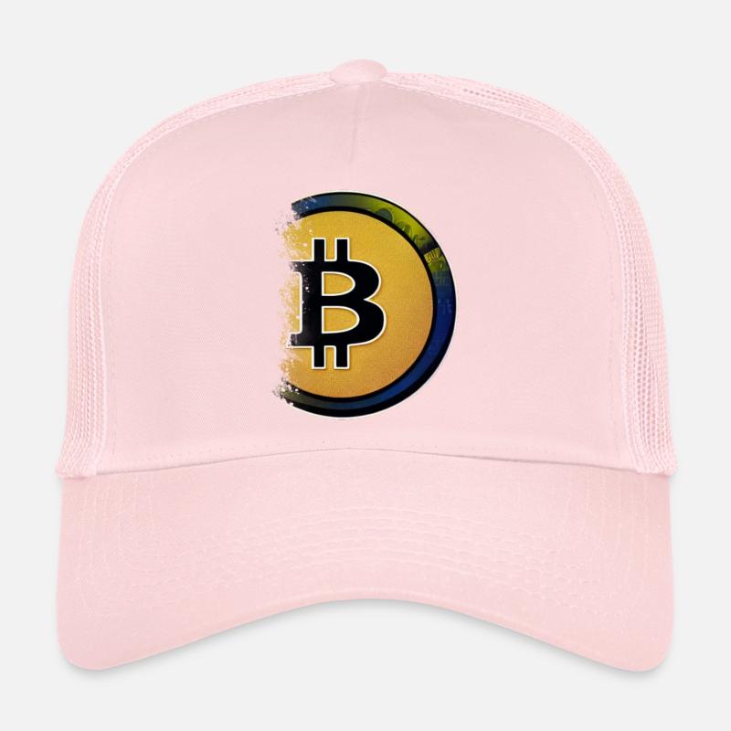Bitcoin Crypto Currency New Virtual Life 2 Trucker Cap