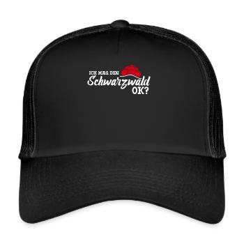 Schwarzwald Bollenhut - Trucker Cap - Schwarz/Schwarz - Vorne