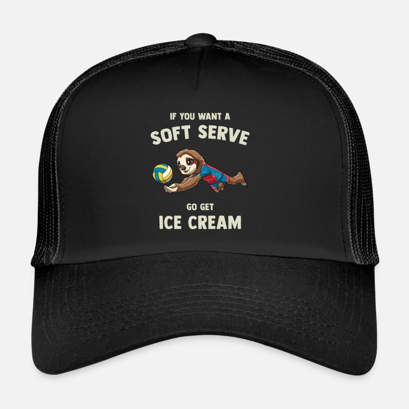 Wenn du ein Softeis willst, hol dir Eis - - Trucker Cap - Schwarz/Schwarz