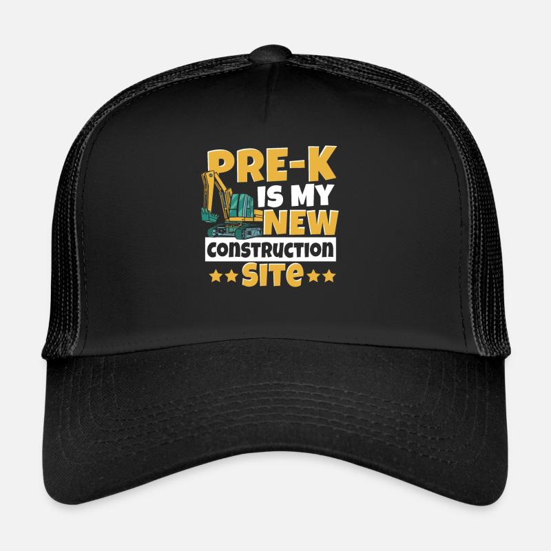 Pre-k Is My New Construction Site Back to School Trucker Cap