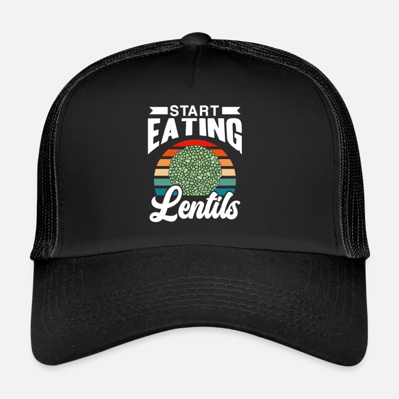Fang an Linsen zu essen Linsensuppe Linse Trucker Cap