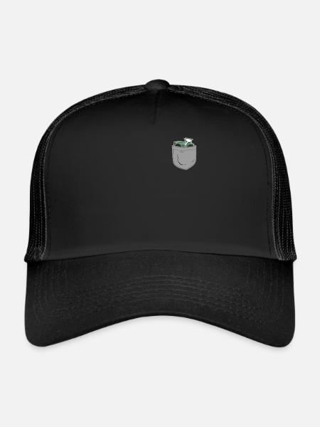 Tracteur de poche agricole agricole - Casquette trucker  - noir/noir - Devant
