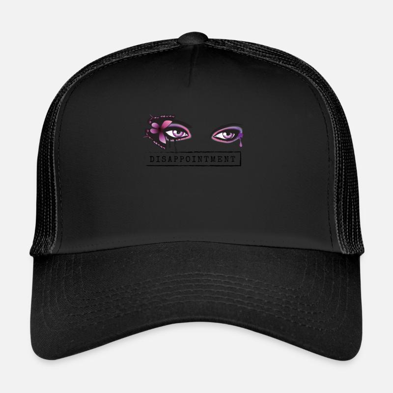 Disappointment | Girls Emo clothes | Emocore | Emo - Trucker Cap - black/black