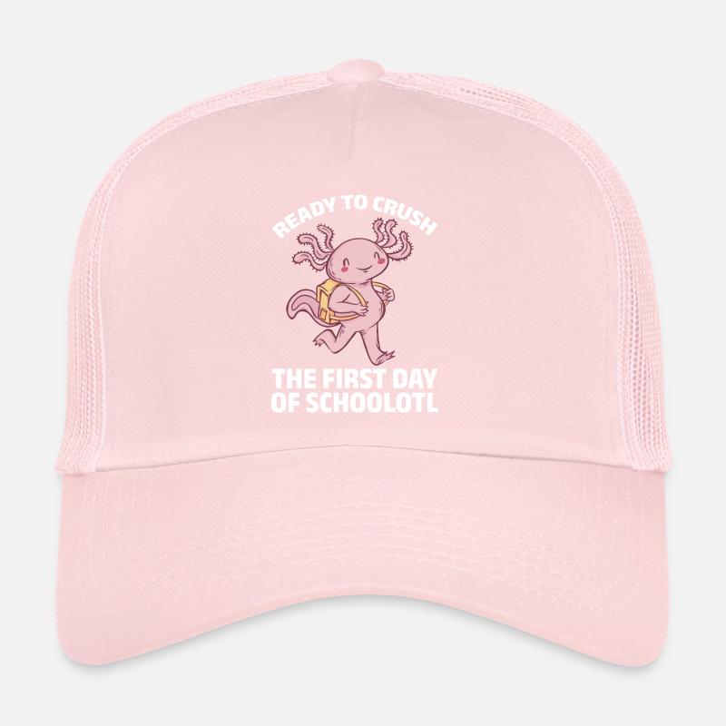 Axolotl prêt à écraser le premier jour d’écoleotl Casquette trucker 