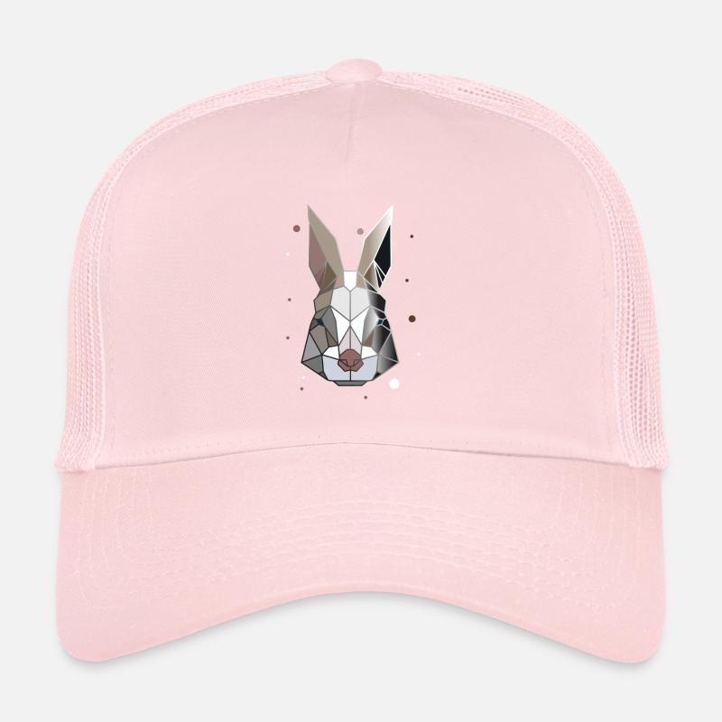 Rabbit Polygon Art Animal Geometry Trucker Cap