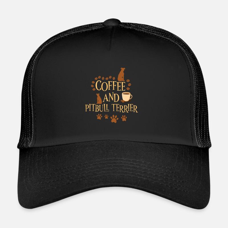 Café et Pitbull Terrier Casquette trucker 
