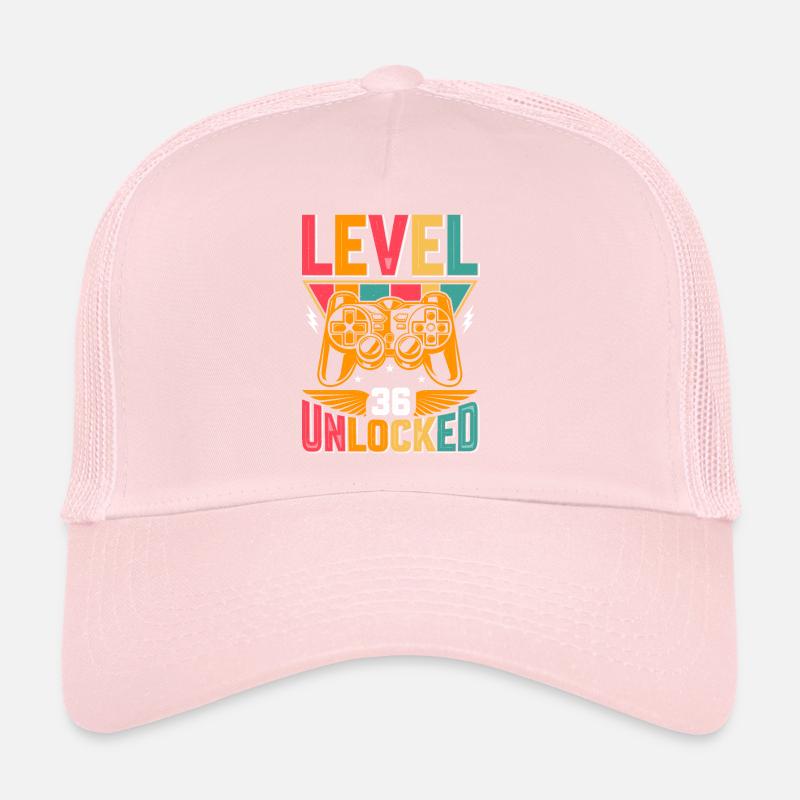 Level 36 Unlocked Awesome Since 1987 Funny Gamer Trucker Cap