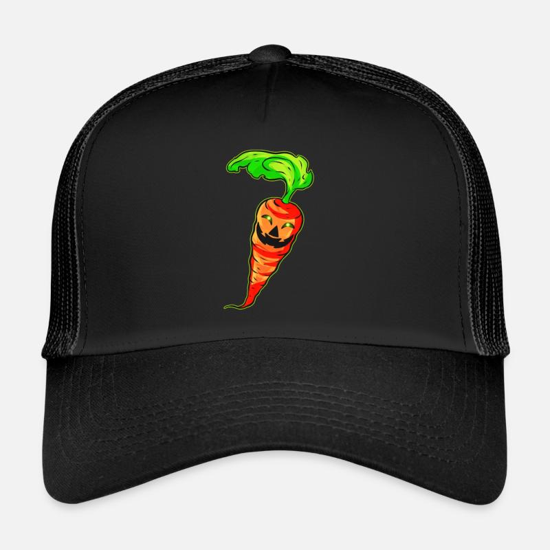 Evil Carrot avec Jack O Lantern Face Costume Casquette trucker 