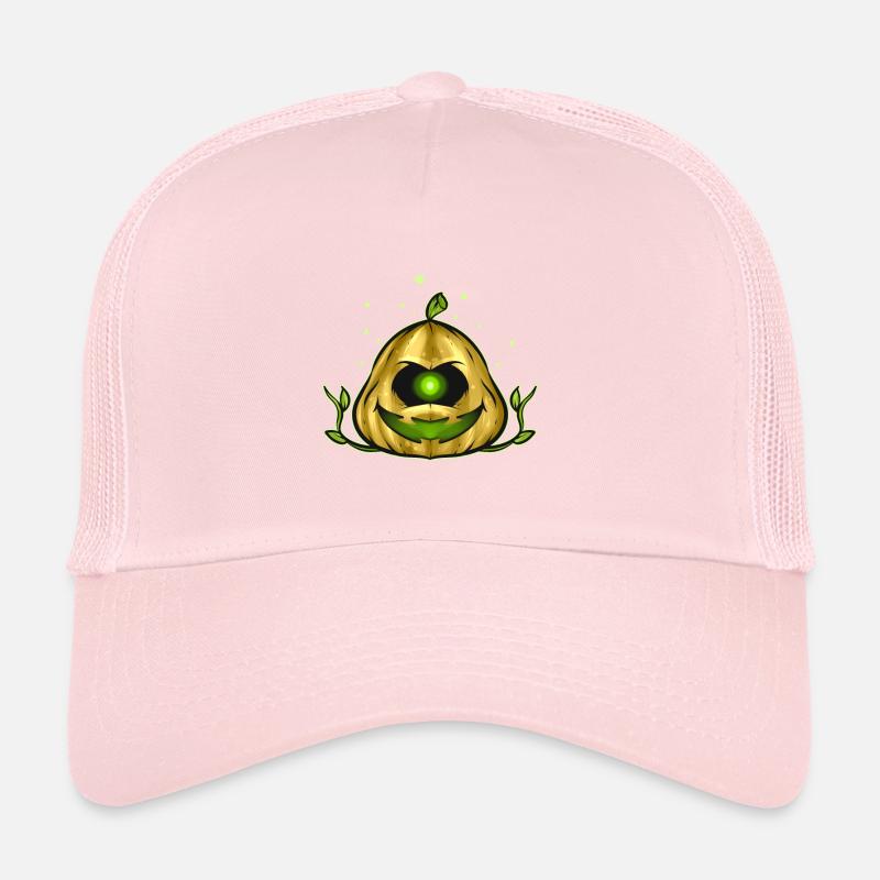 Vert Un Œil Alien Citrouille Vert Halloween Casquette trucker 