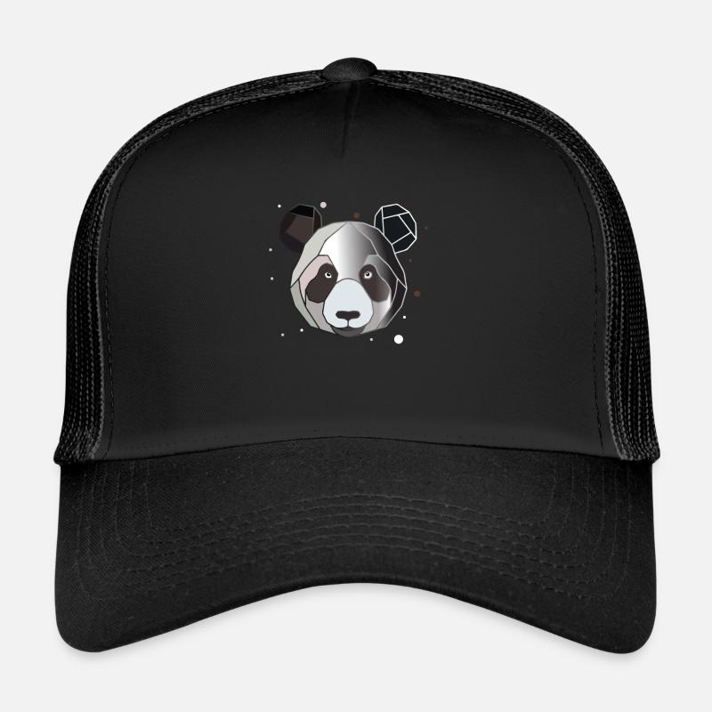 Panda Polygon Art Animal Geometry Trucker Cap