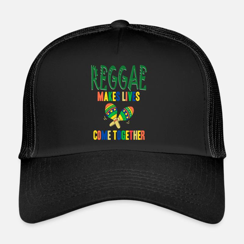Reggae Makes Lives Come Together Cool Reggae - Trucker Cap - Schwarz/Schwarz