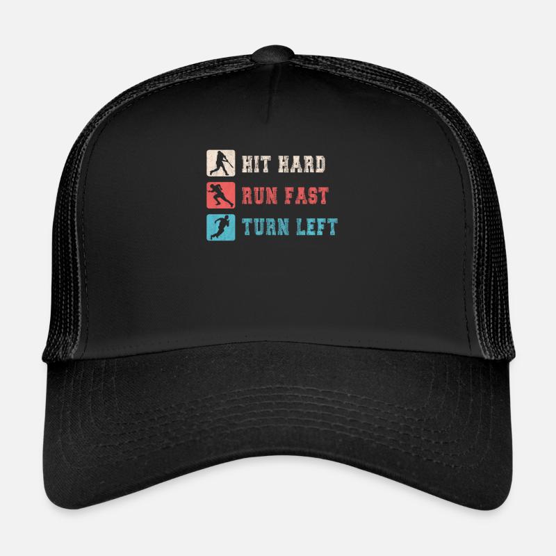 Frapper, Frapper, Courir, Rapide, Tourner, Gauche, Baseball Casquette trucker 