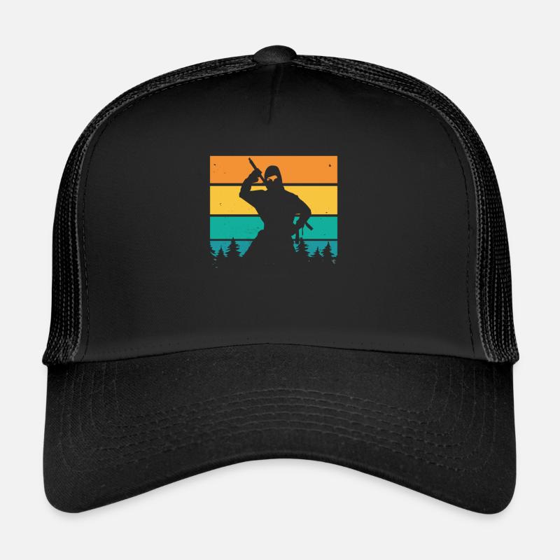 Colorful Ninja japan - Trucker Cap - black/black