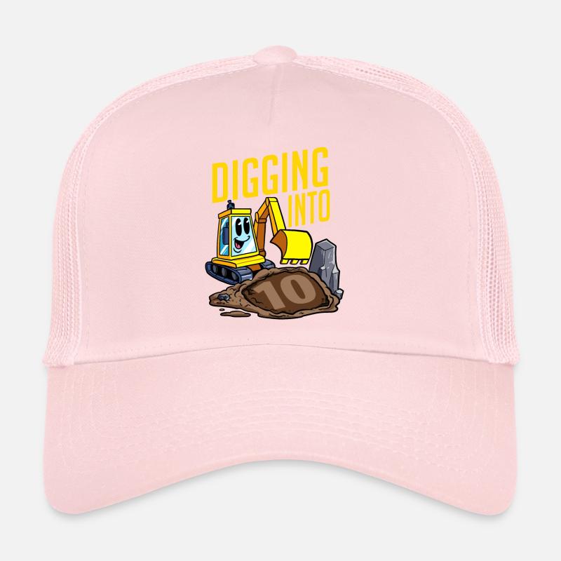 Baggerfahrer gräbt in 10 Geburtstag Trucker Cap