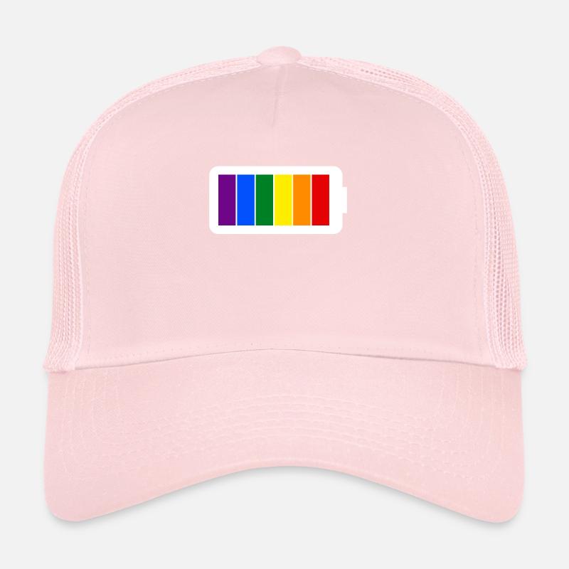 Regenbogenfarben Batterie Loading - Gay Pride Trucker Cap