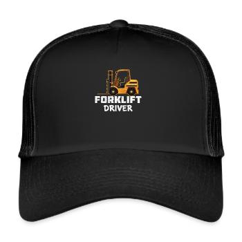 Chariot élévateur Élévateur Élévateur Entrepôt - Casquette trucker  - noir/noir - Devant