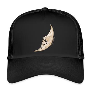 Spooky Nights Scary Skull Moon Face Halloween - Trucker Cap - black/black - Front