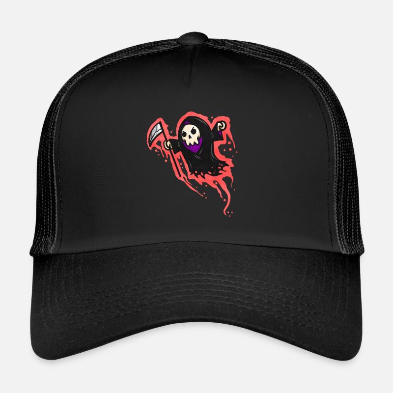 Mignon Chibi Kawaii Reaper Flying Halloween Casquette trucker 