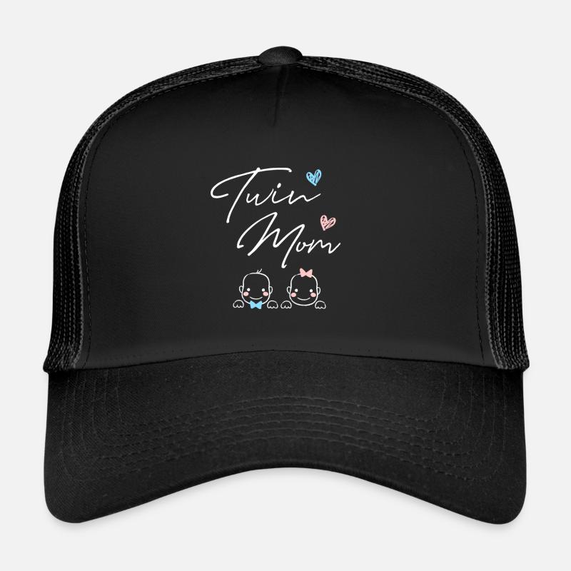 Enceinte de jumeaux Maman jumelle Casquette trucker 