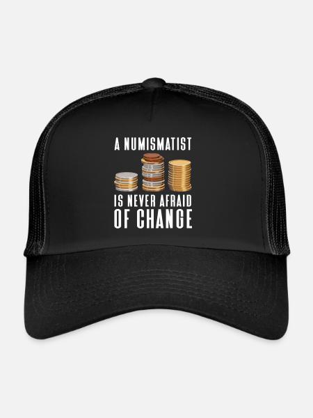 Numismatik Münzsammeln Geschenk - Trucker Cap - Schwarz/Schwarz