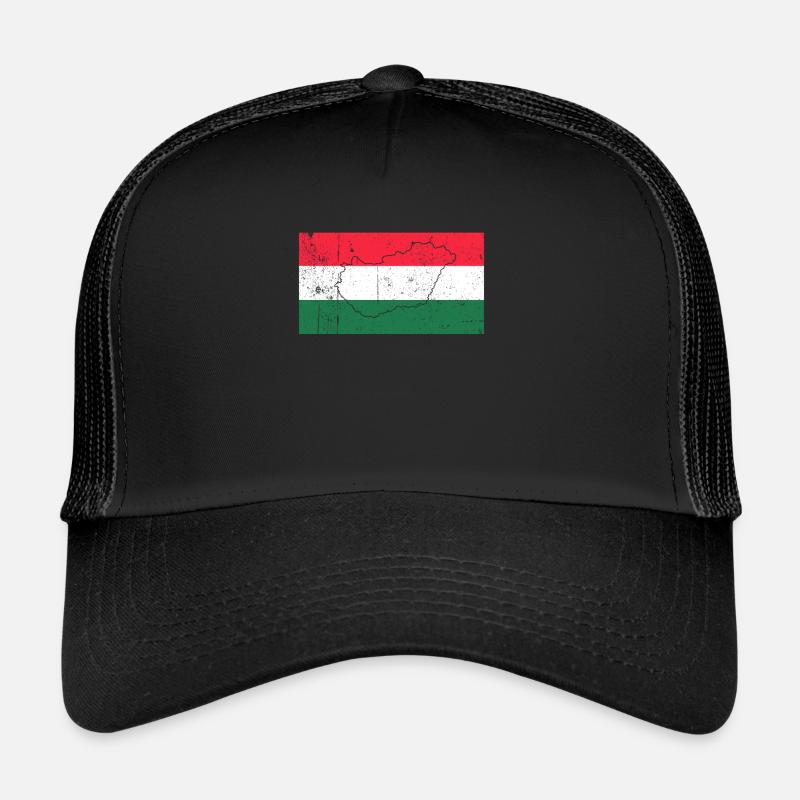 Hungary Flag - Trucker Cap - black/black