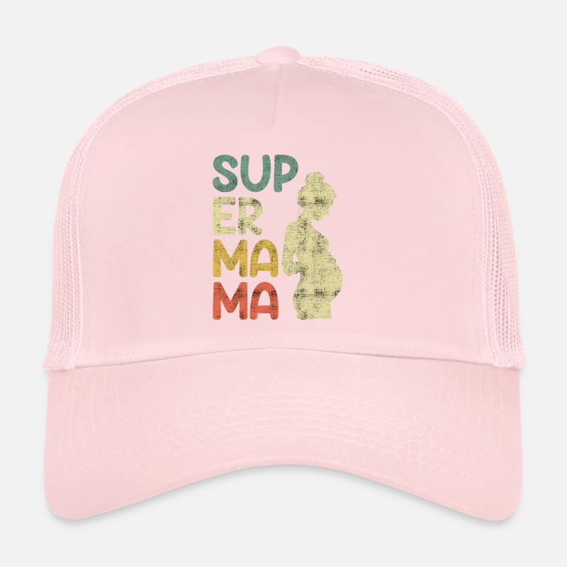 Super Mama schwanger Beste Mutter Kind Trucker Cap