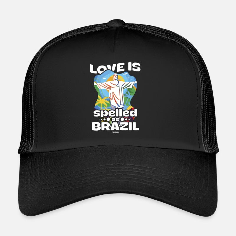 Brésil - Casquette trucker  - noir/noir