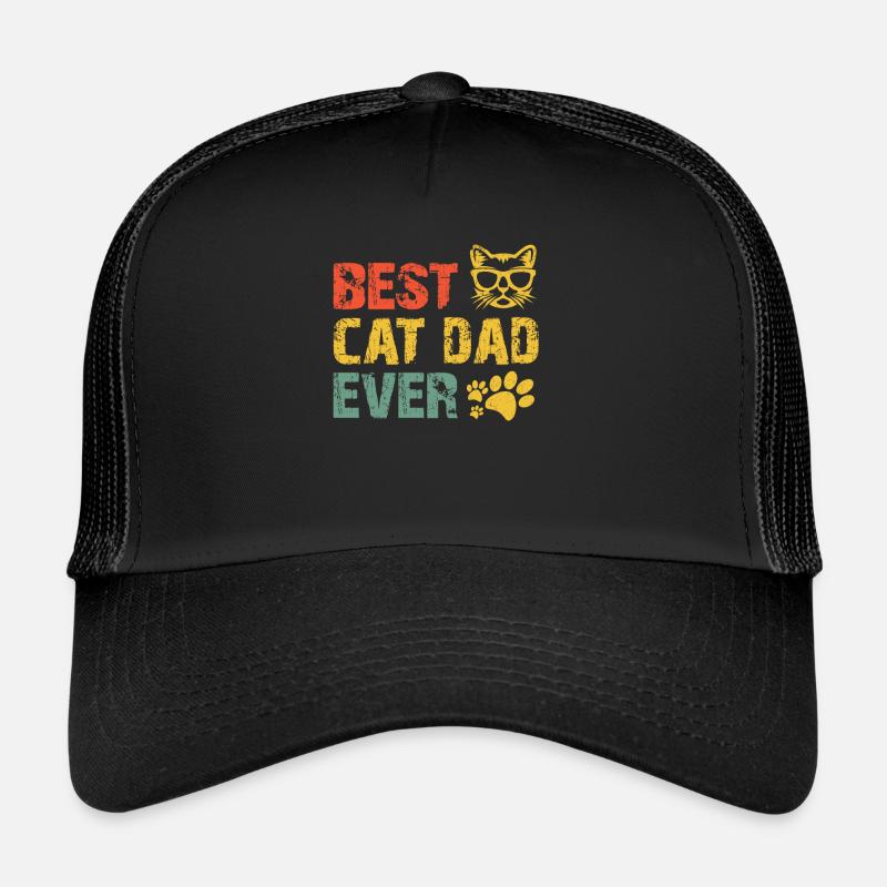 Vintage Best Cat Dad Ever Design Cat Daddy Cadeau Casquette trucker 